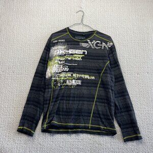 Y2K Oxygen Long Sleeve Tee Faded Gothic Cyber Affliction Grunge Alt Sz M Read